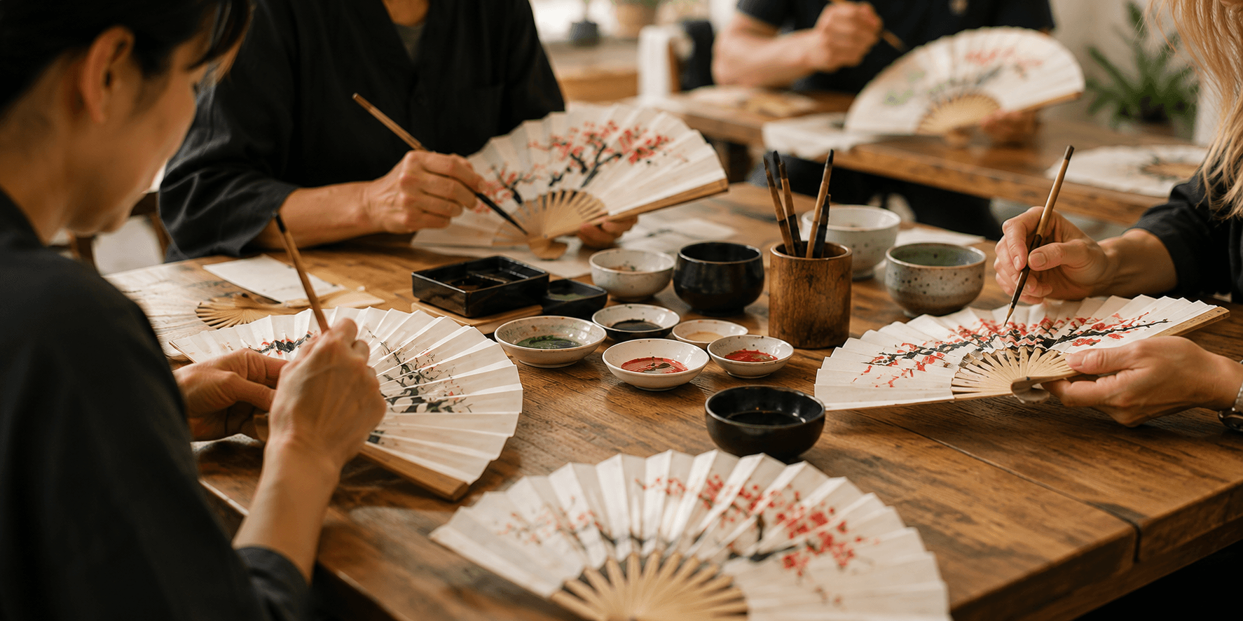 Japanische Fächer gestalten